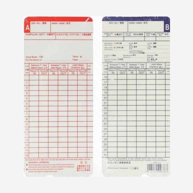  MKP PUNCH CARD 100'S/PKT WHITE