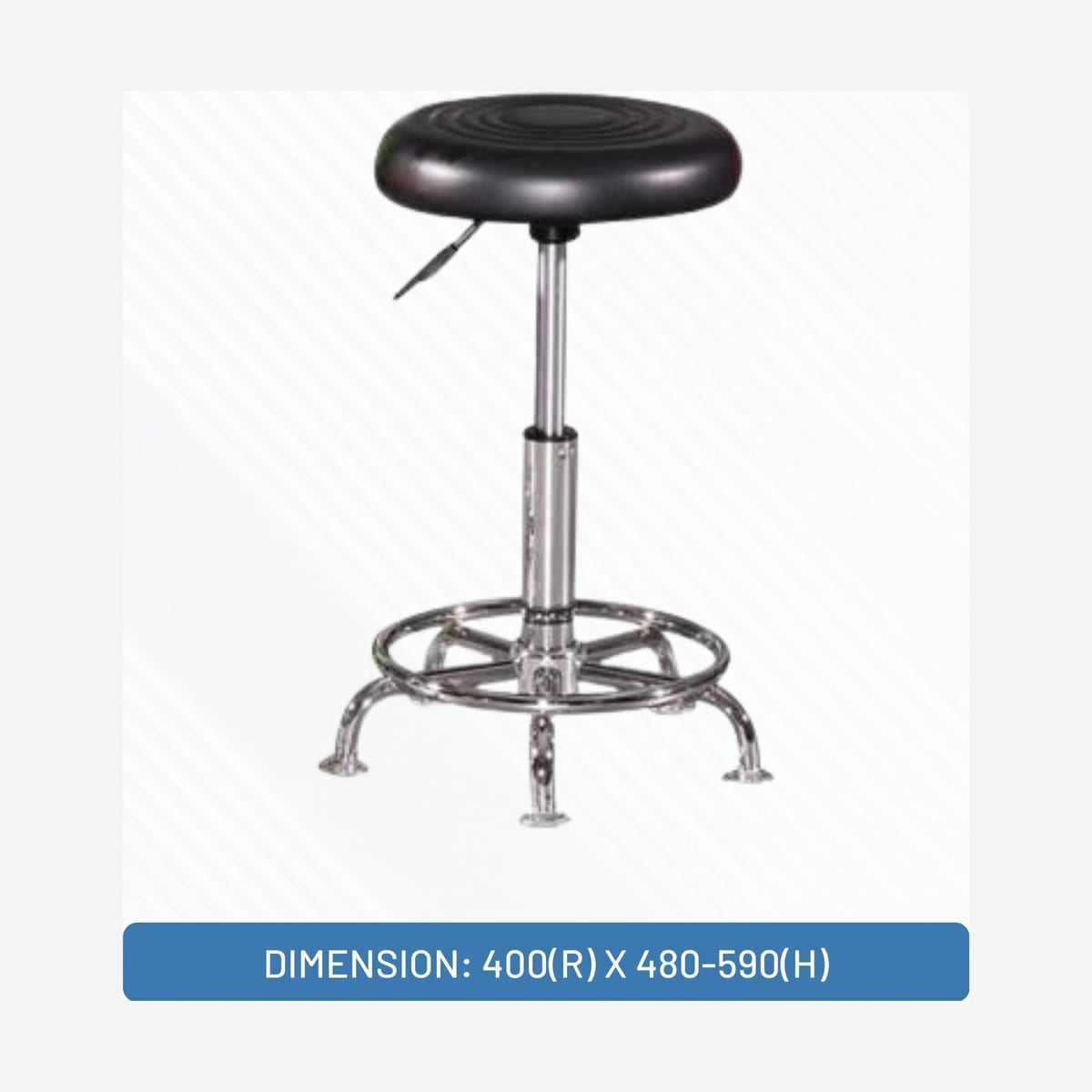 BAR STOOL BS-221 CUSHION SEAT - BLACK