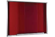 ALUMINIUM FRAME NOTICE BOARD WITH SLIDING GLASS CABINET 4' X 8' (FG48)