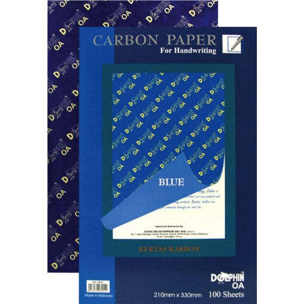DOLPHIN CARBON PAPER BLUE 100'S/PACK 