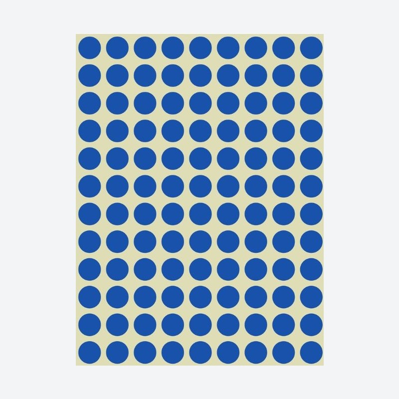 APLUS LABEL STICKER 13MM DIAMETER (ROUND) BLUE