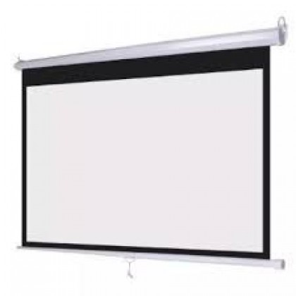 MANUAL WALL MOUNT PROJECTOR SCREEN 6' X 8' (72" X 96")