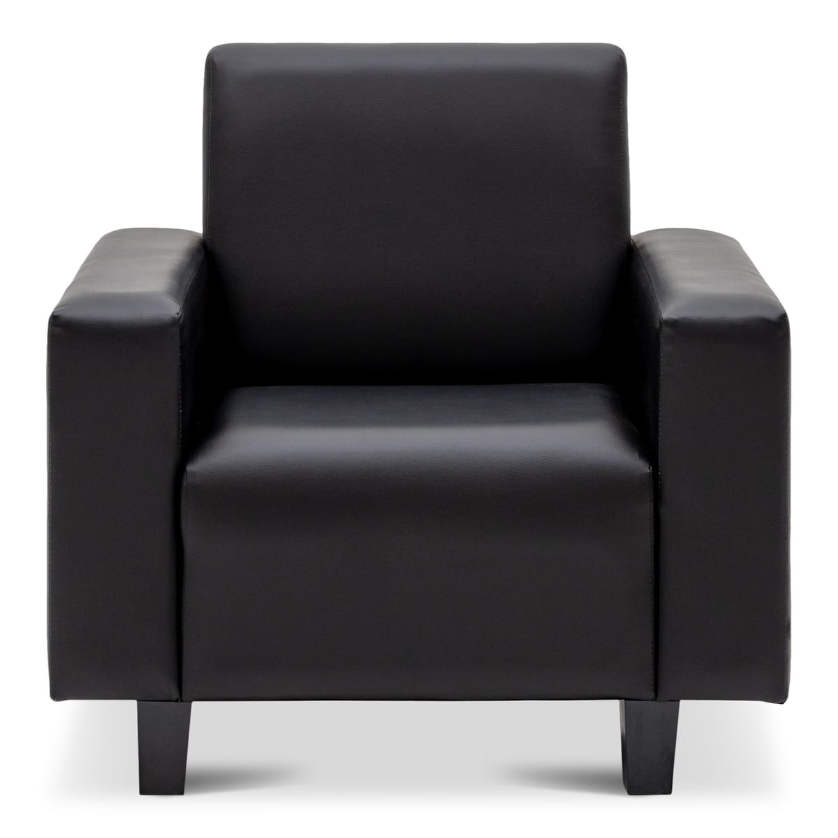 SOFA 1 SEATER CL 9922-1 (PVC/ FABRIC)770W X 770D X 790MM(H) BLACK