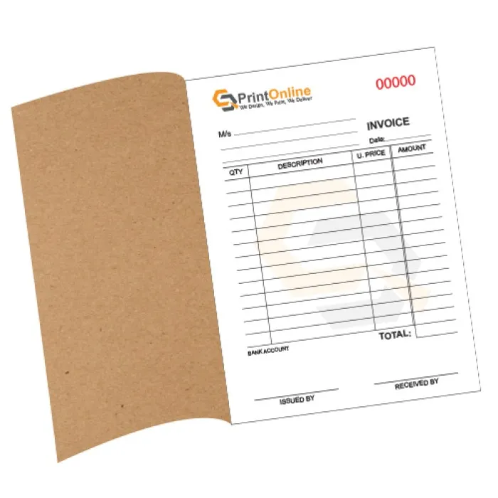 A5 3PLY NUMBER BOOK WITH PRINTING