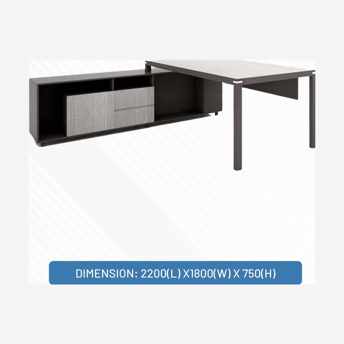 BELLA EXECUTIVE TABLE SET LEFT SIDE (2200Lx1800Wx750H)