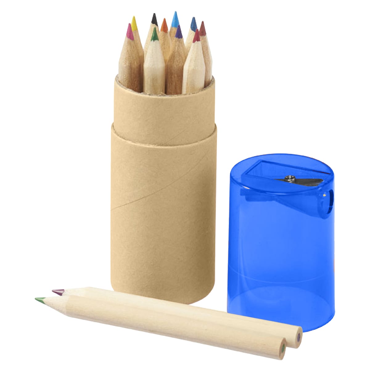 12PCS COLORED PENCIL TUBE WITH SHARPENER