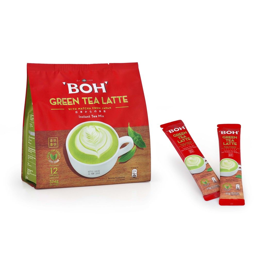 BOH GREEN TEA LATTE (12'S X 27GMS)