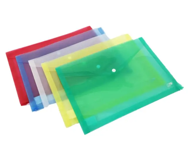 APLUS PLASTIC BUTTON ENVELOPE A4 (SIDE)