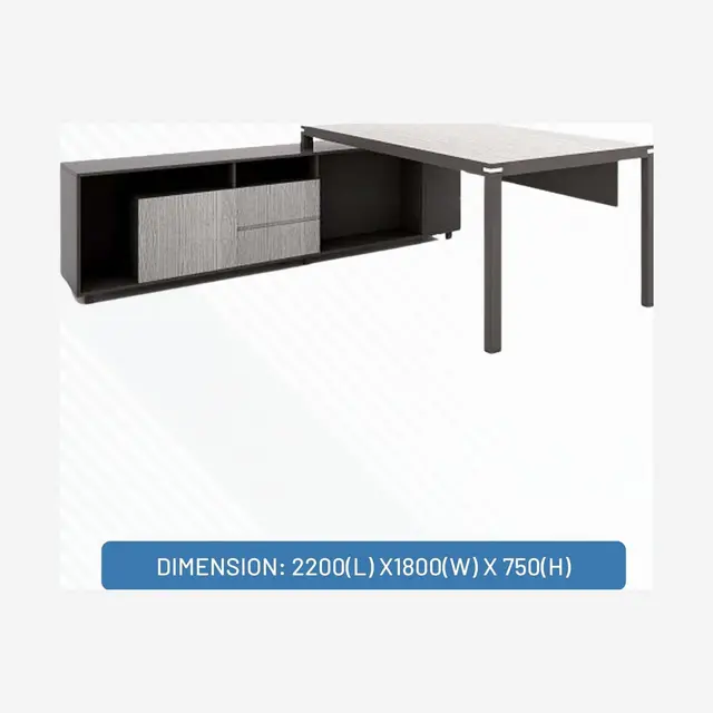 BELLA EXECUTIVE TABLE SET LEFT SIDE (2200Lx1800Wx750H)