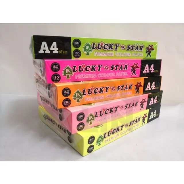 A4 80GSM COLOR PAPER 450'S CYBER MIXED COLOUR