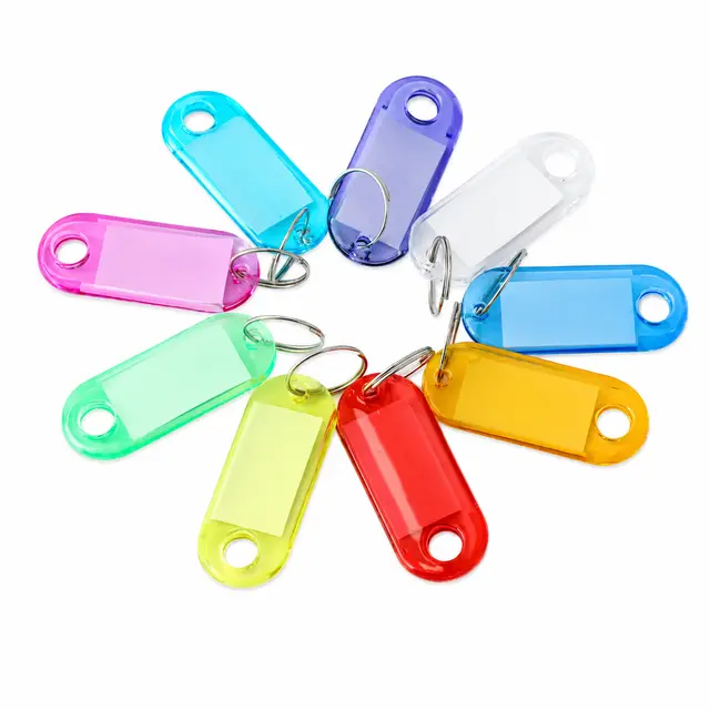 COLOR KEY CHAIN WITH LABEL (50PCS/BOX)