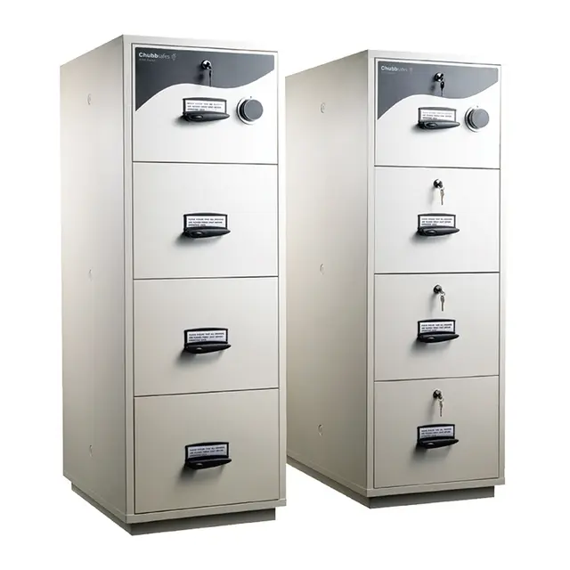 CHUBB 4 DRAWER SAFE FIRE RESISTANT CABINET RFP9406 H1598MM x W551MM x D824MM