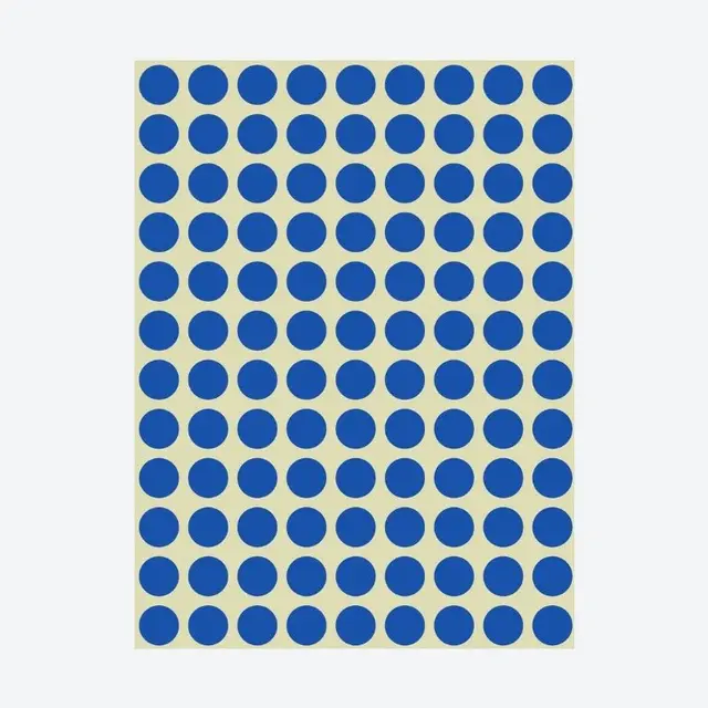 APLUS LABEL STICKER 13MM DIAMETER (ROUND) BLUE