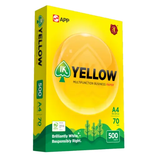 A4 75GSM COLOR PAPER 400'S YELLOW