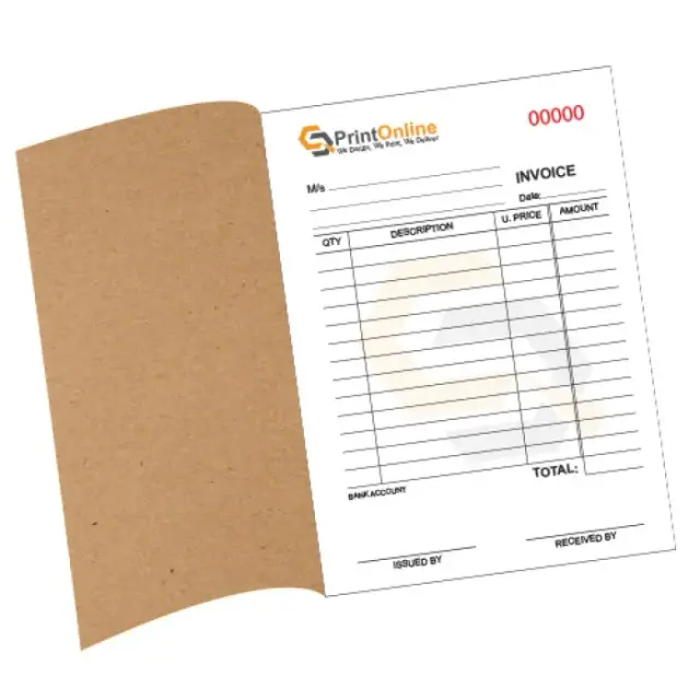 A5 3PLY NUMBER BOOK WITH PRINTING