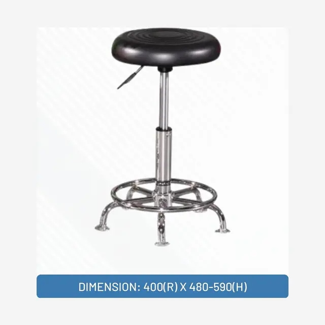 BAR STOOL BS-221 CUSHION SEAT - BLACK