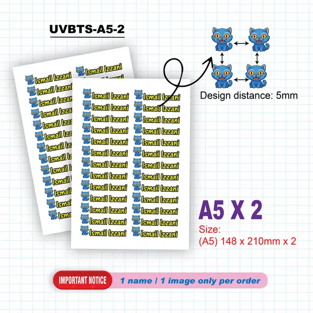 [NEW] Student UV DTF Name Sticker