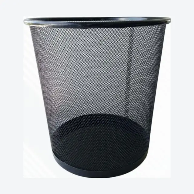 APLUS METAL WIRE MESH WASTE BASKET BIN (D26CM X H28CM) SMALL