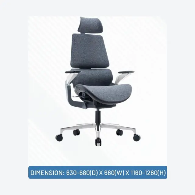 A1 HIGHBACK CHAIR FABRIC GREY