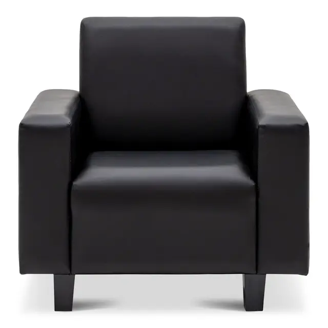 SOFA 1 SEATER CL 9922-1 (PVC/ FABRIC)770W X 770D X 790MM(H) BLACK