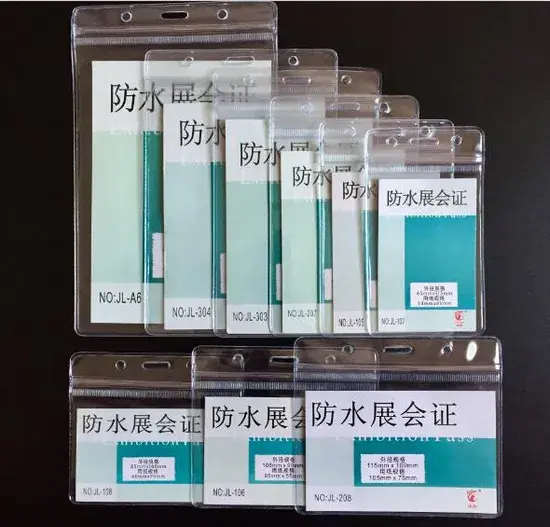 WATERPROOF EXHIBITION CARD HOLDER / NAME BADGE 105 X 90MM