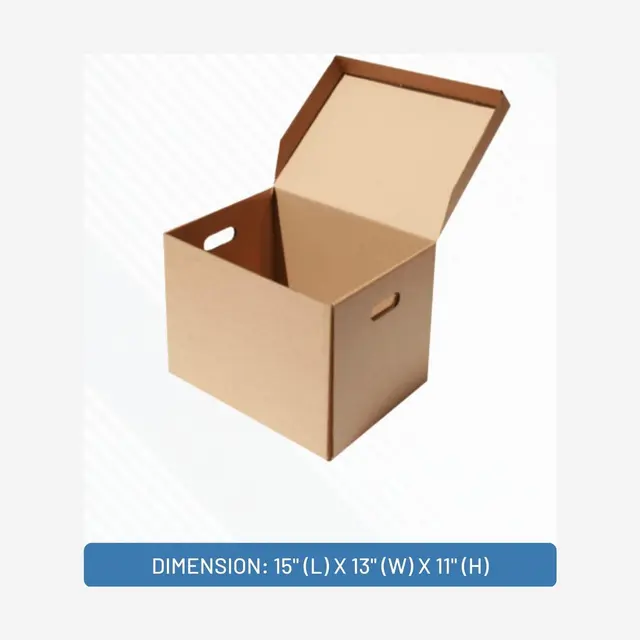 BROWN ARCHIVE BOX (15"L x 13"W x 11"H) 20PCS/PACK